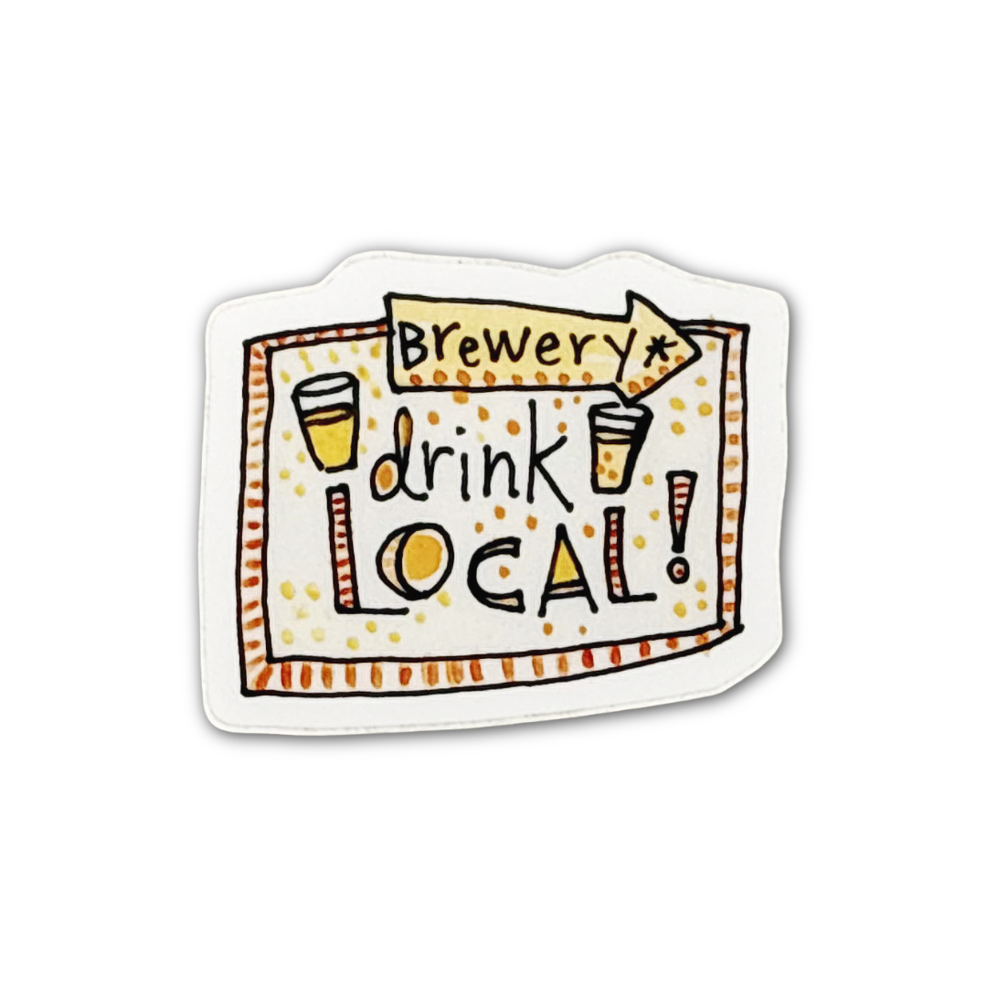 Drink Local! Brewery Sticker