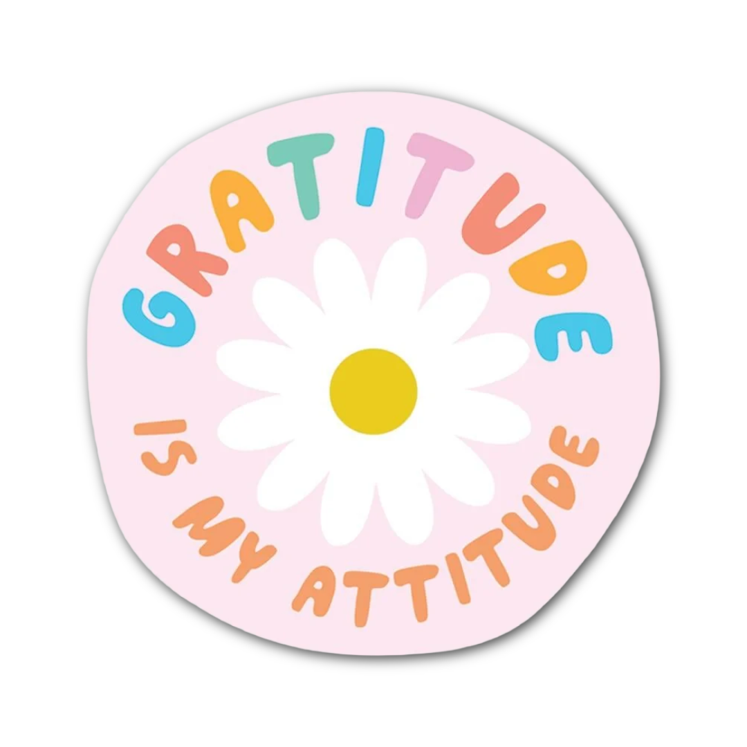 Gratitude Is My Attitude Daisy Vinyl Sticker
