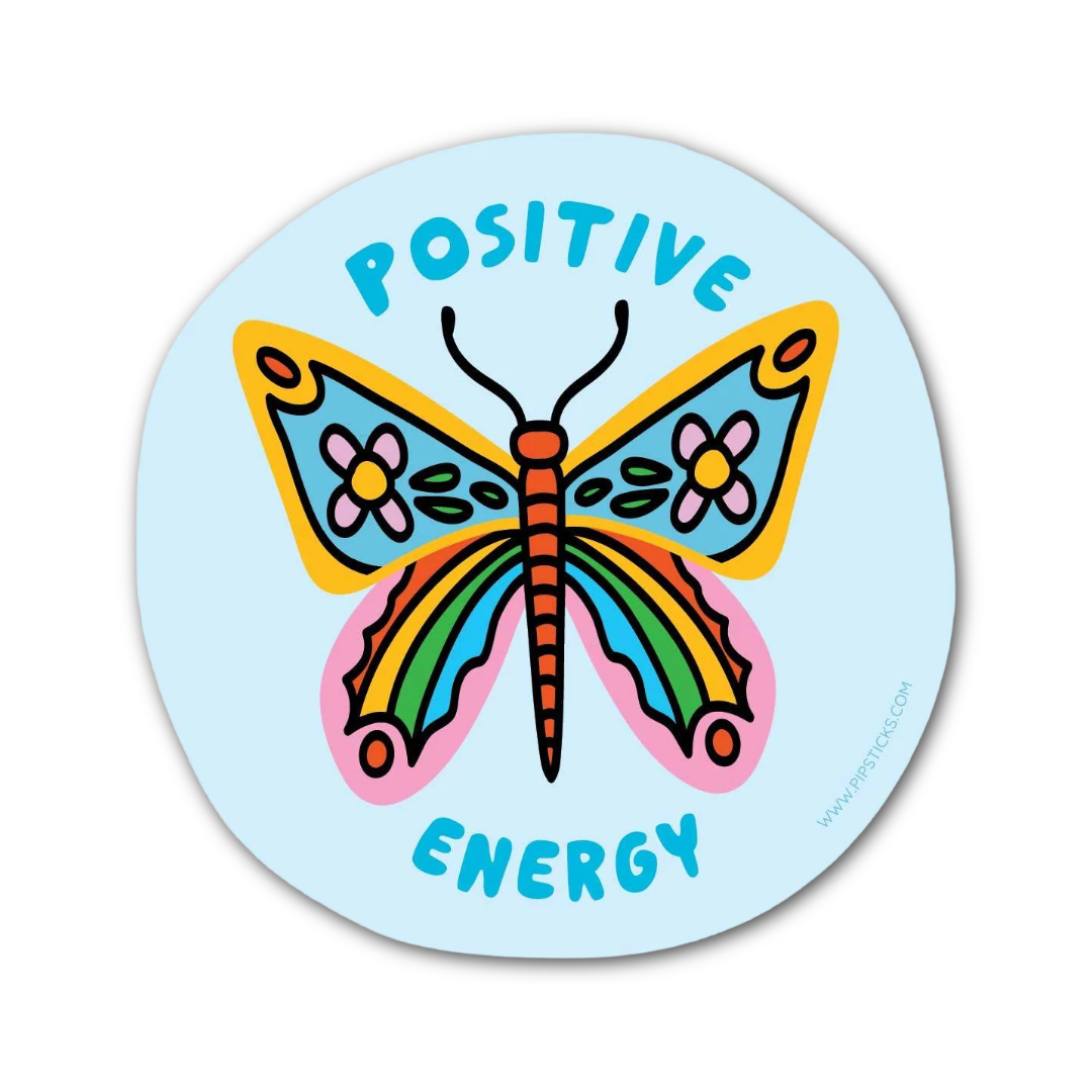 Positive Energy Butterfly Vinyl Sticker
