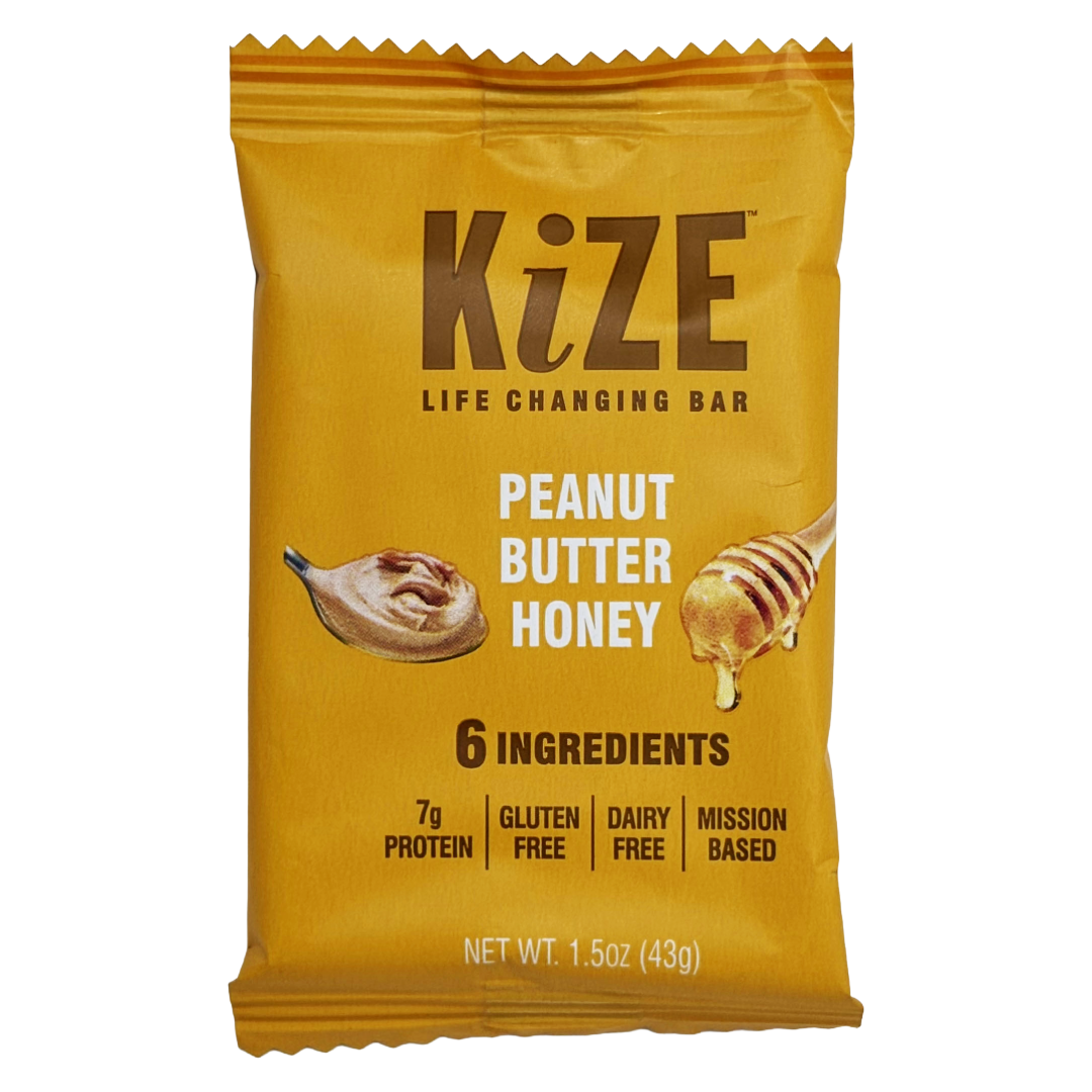 KiZE Peanut Butter Honey Protein Snack Bar 1.5oz