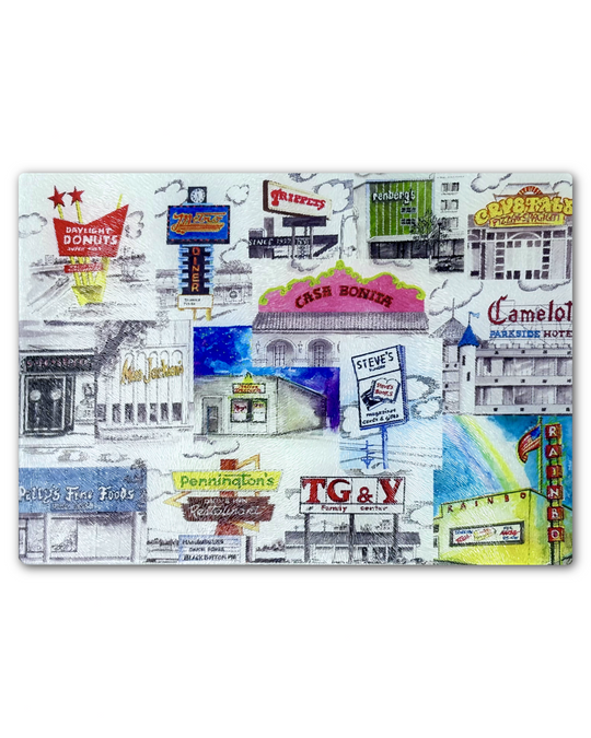 Tulsa Blast From The Past Cutting Board