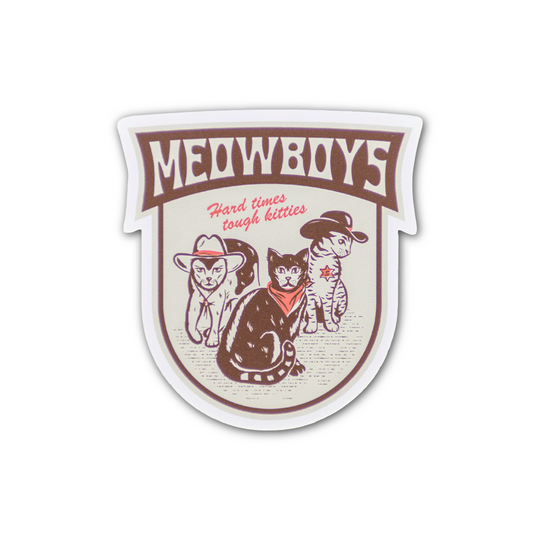Meowboys Cat Sticker