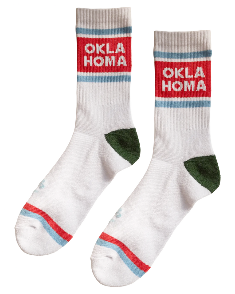 Oklahoma Ribbed Crew Socks