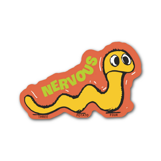 Nervous Worm Sticker