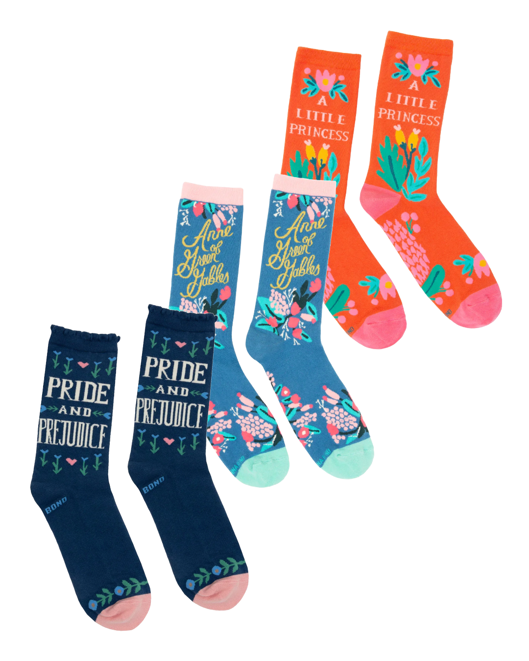 Literature Lover Socks – Ida Red
