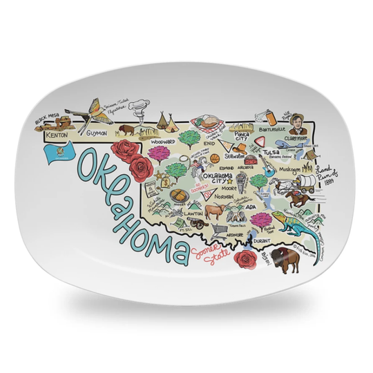 Oklahoma Map Platter