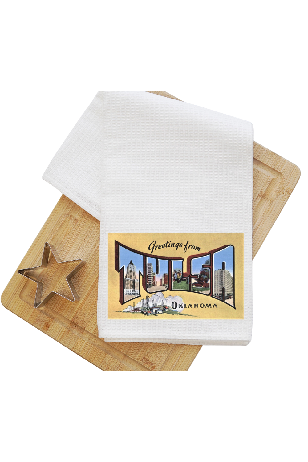 Tulsa Postcard Kitchen Towel