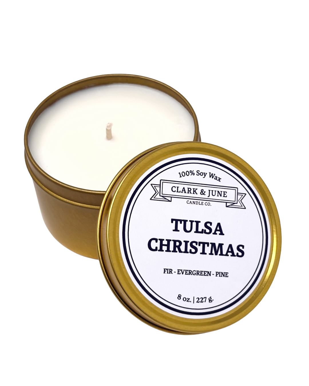 Tulsa Christmas 8oz Candle