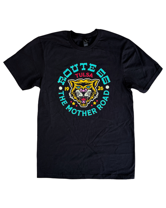 Route 66 Tulsa Mother Road Tiger Tshirt