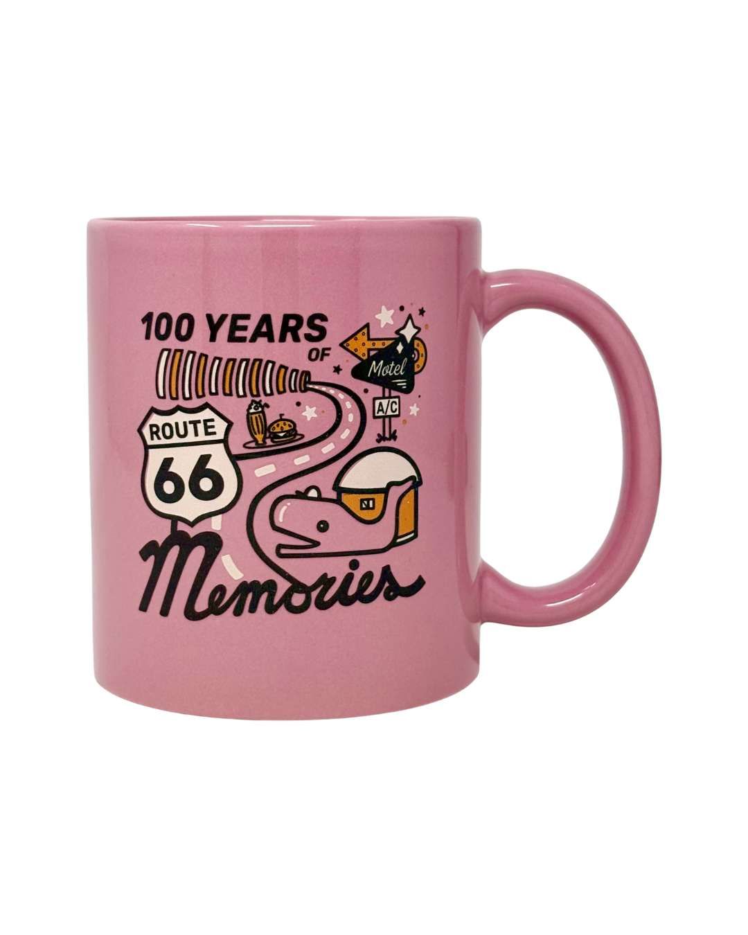 Route 66 100 Years of Memories Pink Mug
