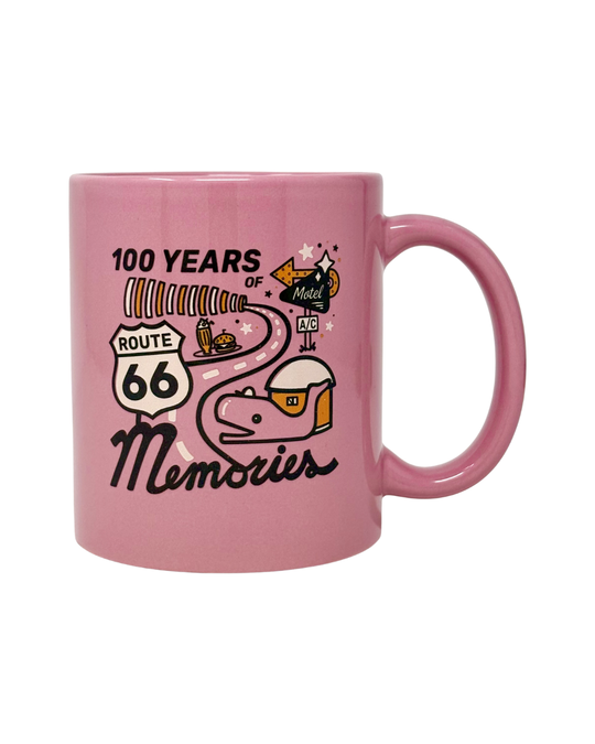 Route 66 100 Years of Memories Pink Mug