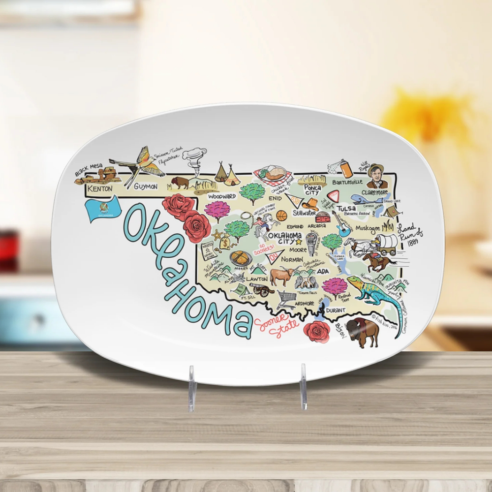 Oklahoma Map Platter
