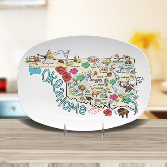 Oklahoma Map Platter