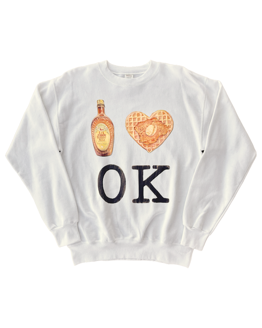 I Heart Chicken & Waffles OK Sweatshirt