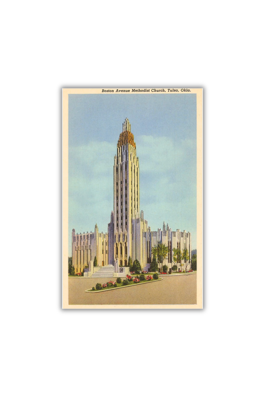 Boston Ave Methodist Church Tulsa Postcard