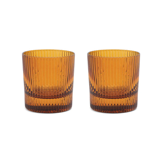 Scout Lowball Glass Set in Amber