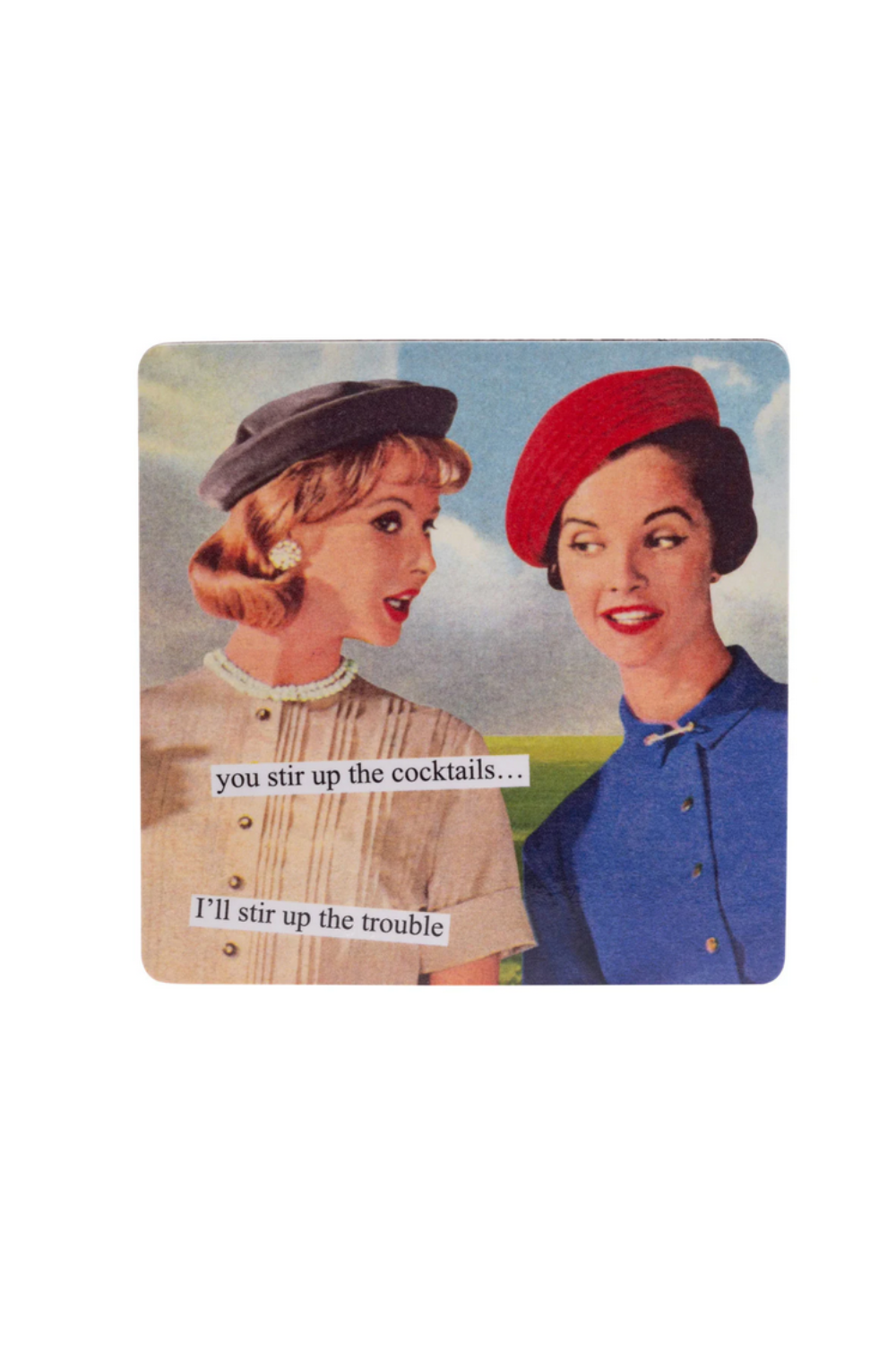Funny retro cocktail magnet, perfect novelty gift for kitchen or home bar