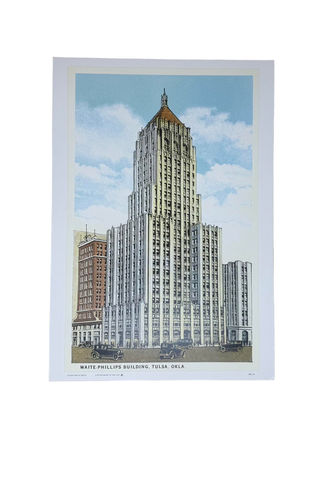 Waite Phillips Building art print vintage Tulsa architecture