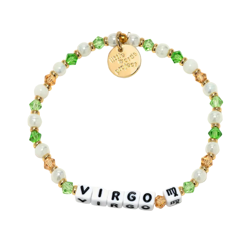 Virgo Mercury bracelet M/L astrology word bracelet