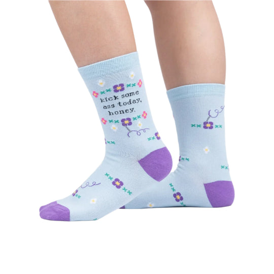 Kick Some Ass Today Women's Crew Socks