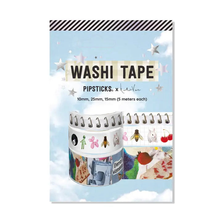 Haricot Vert x Pipsticks Ephemera Washi Tape - Set of 3