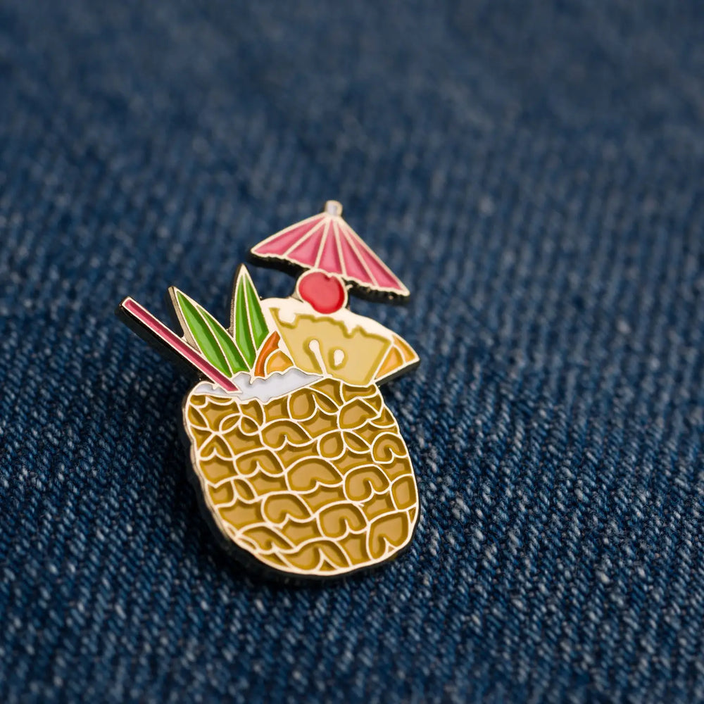 Tiki Cocktail Enamel Pin