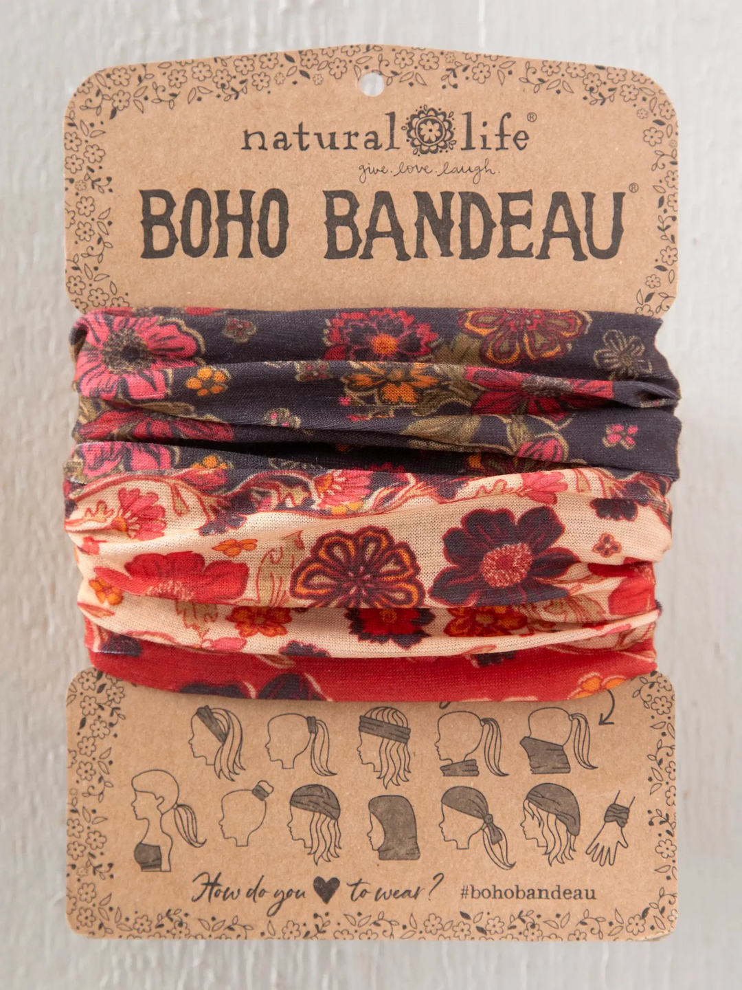 Full Boho Bandeau Headband - Stella Blooms Tan