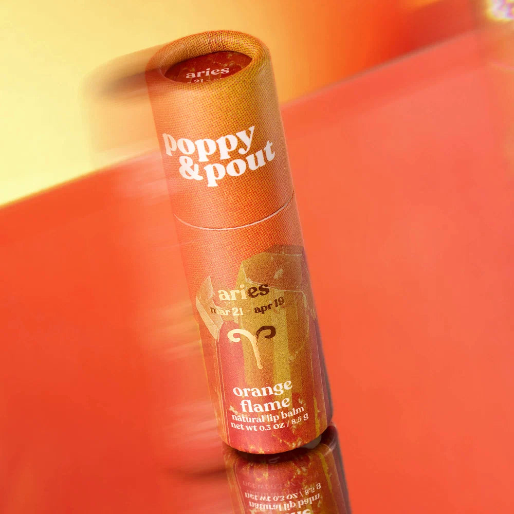 Aries Zodiac Lip Balm - Orange Flame