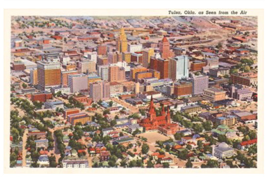 View Over Tulsa Postcard