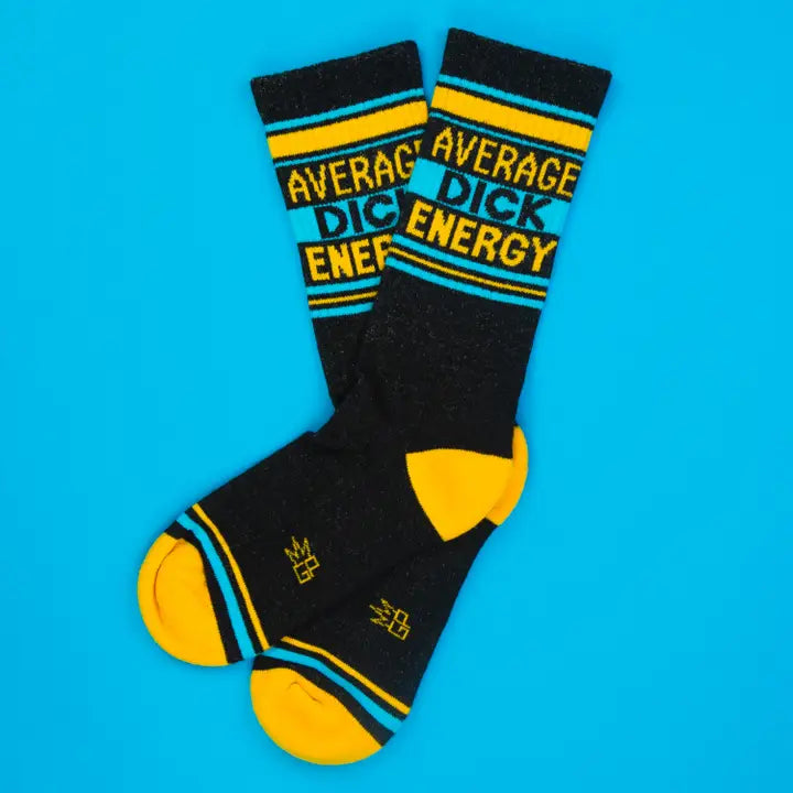 Average Dick Energy Gym Crew Socks