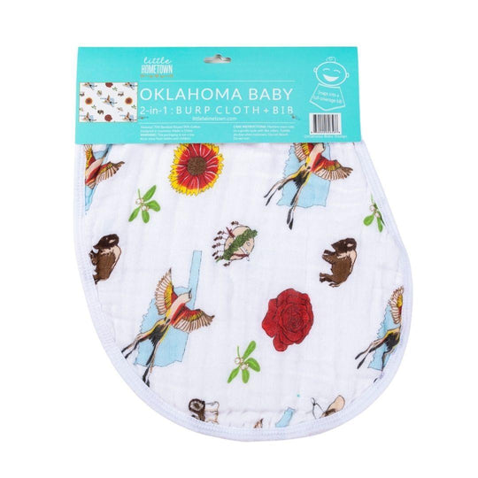 Oklahoma Baby 2-in-1 Burp Cloth & Bib