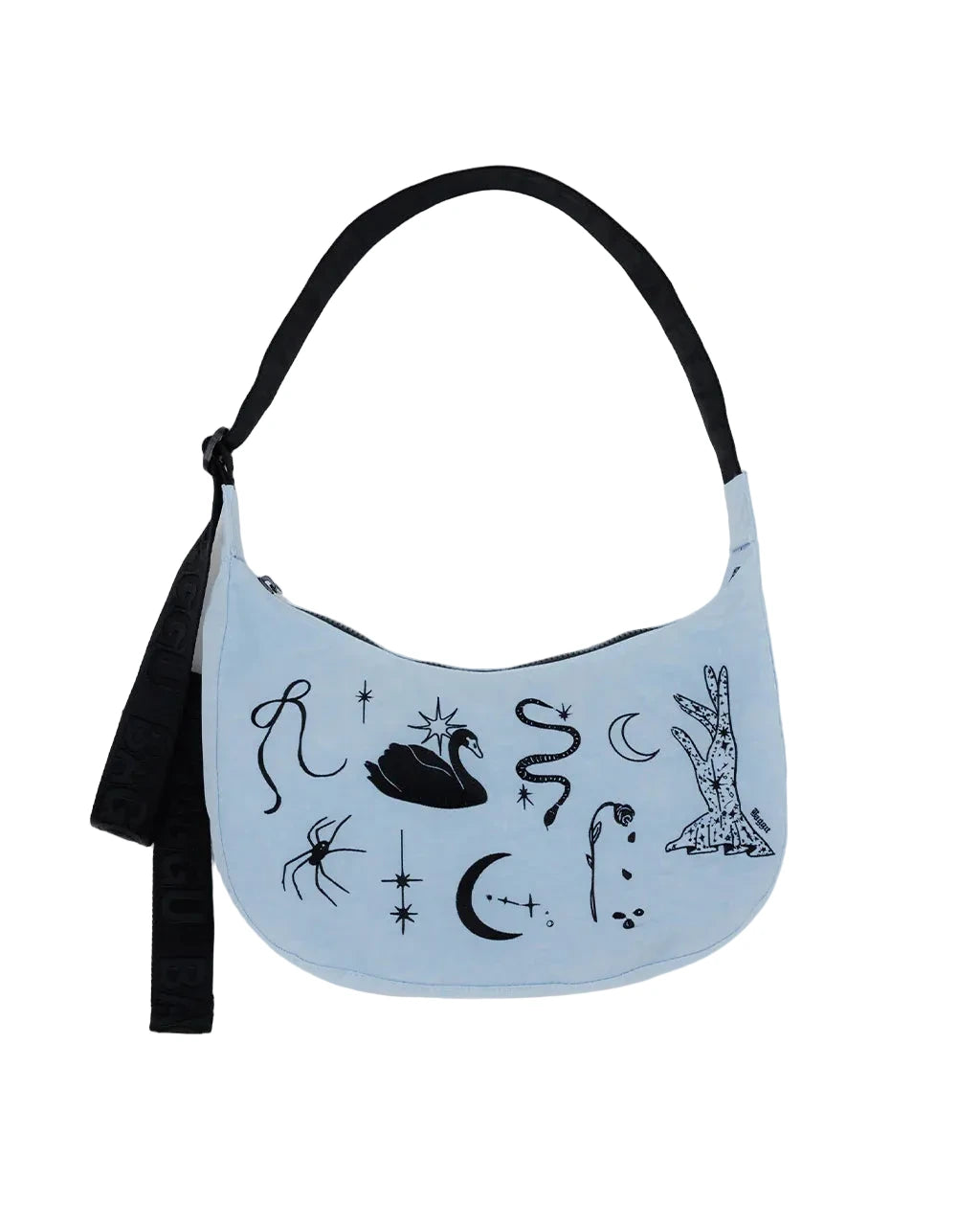 Baggu Medium Nylon Crescent Bag - Embroidered Ballet Icons