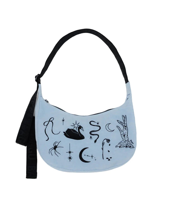 Baggu Medium Nylon Crescent Bag - Embroidered Ballet Icons