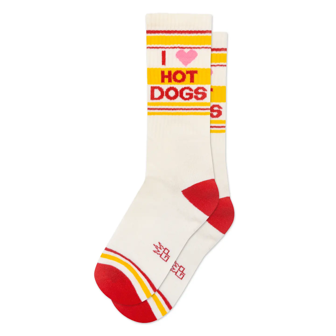 I ❤️ Hot Dogs Gym Crew Socks