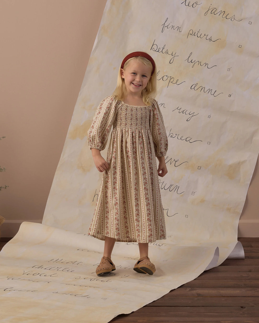 Rylee + Cru - Girl's Floral Stripe Della Dress