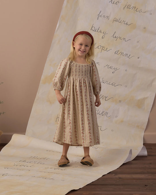 Rylee + Cru - Girl's Floral Stripe Della Dress