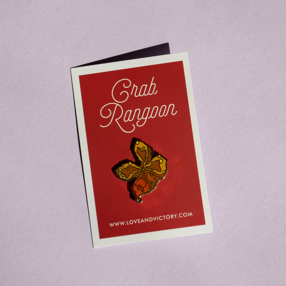Crab Rangoon Enamel Pin