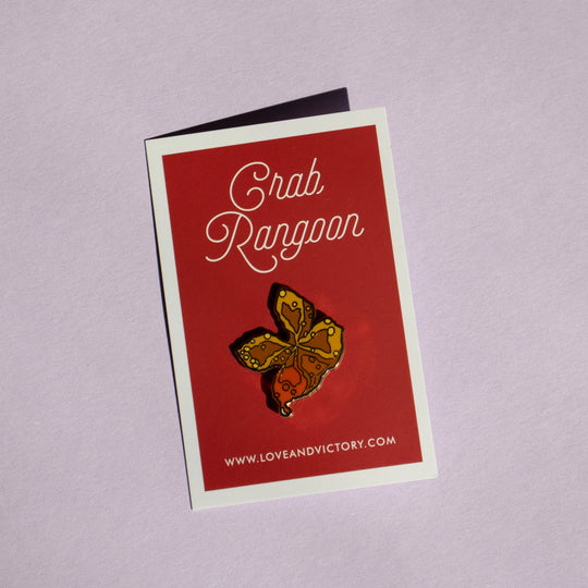 Crab Rangoon Enamel Pin
