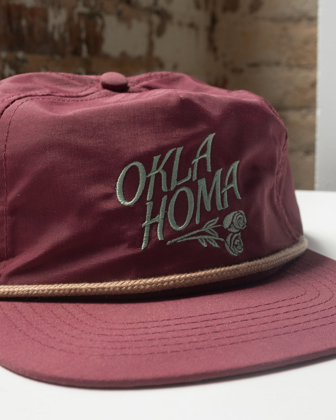 Oklahoma Rose Embroidered Hat