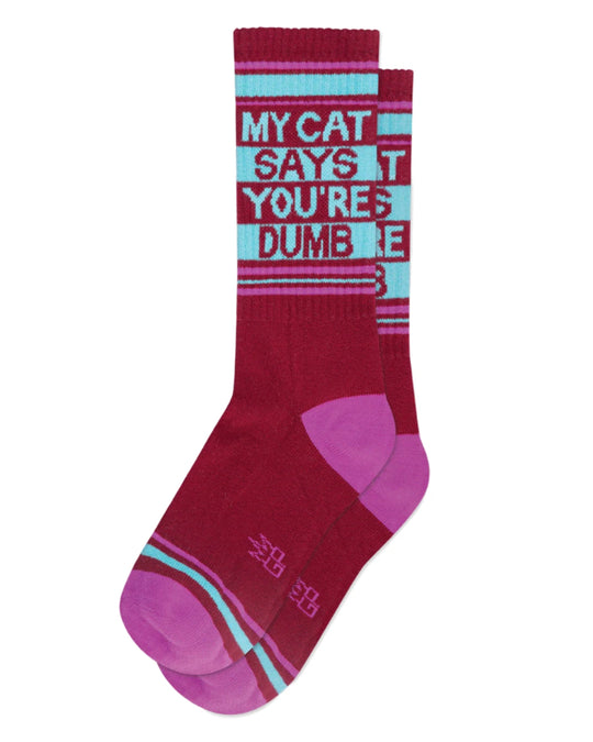 My Cat Says You're Dumb Gym Socks