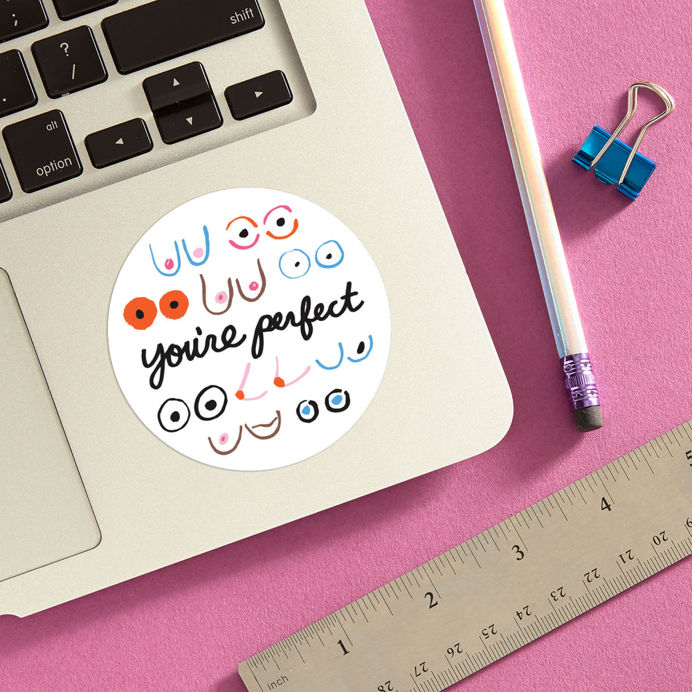 You're Perfect Boobs Sticker