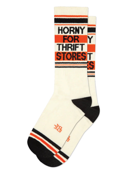 Horny For Thrift Stores Gym Socks