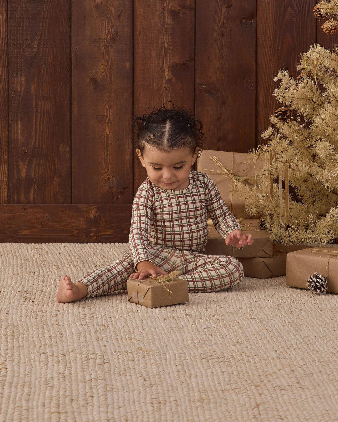Quincy Mae - Redwood Check Bamboo Pajama Set