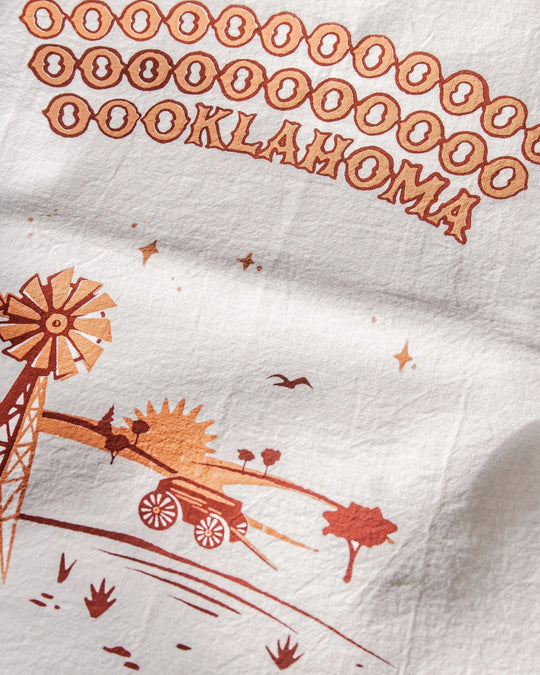 Sweepin' Down The Plains Western Tea Towel