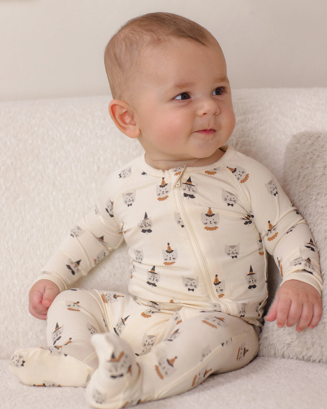 Quincy Mae - Costume Kittens Zip Onesie