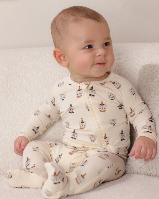 Quincy Mae - Costume Kittens Zip Onesie