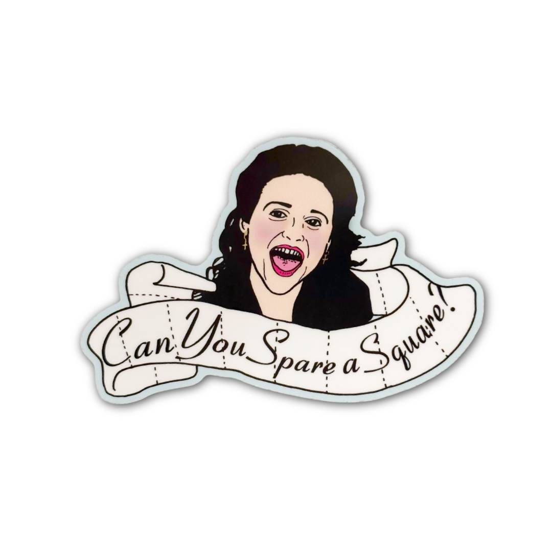 Elaine Spare A Square Sticker