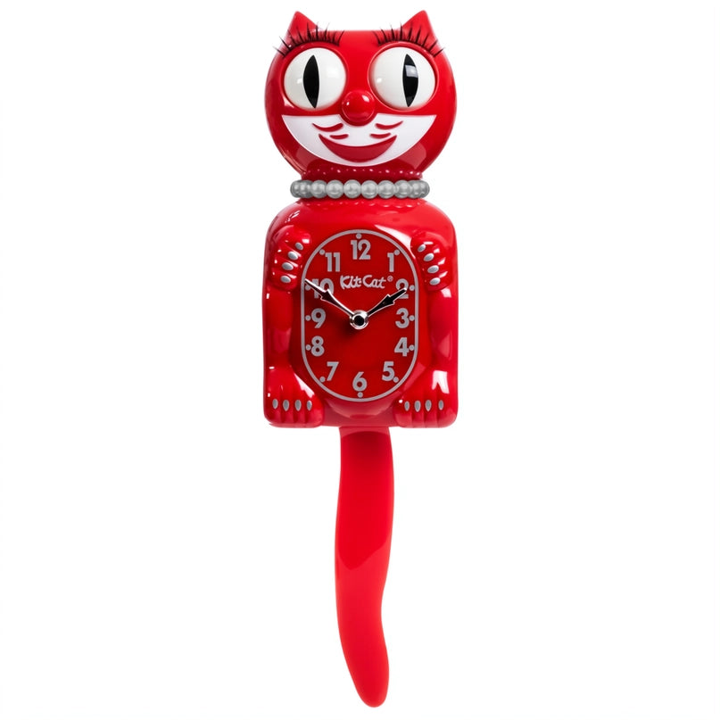 Retro Red Lady Kitchen Edition Kit Cat Klock