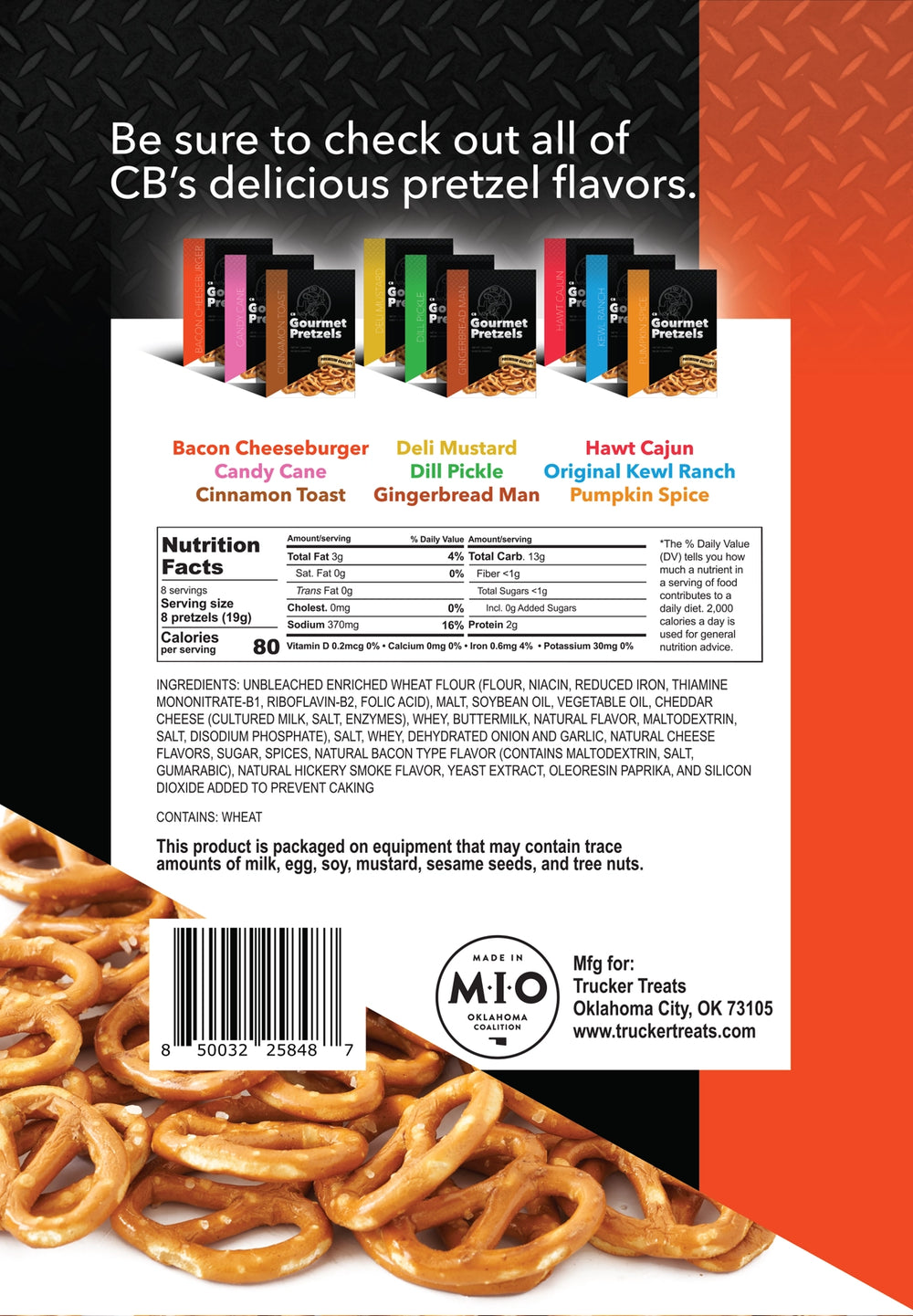 Trucker Treats Black Label - Bacon Cheeseburger Gourmet Pretzels