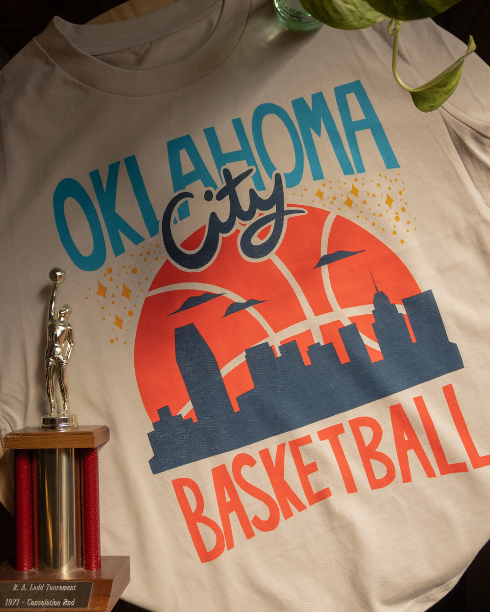 Oklahoma City Basketball Thunder Sunset Tshirt